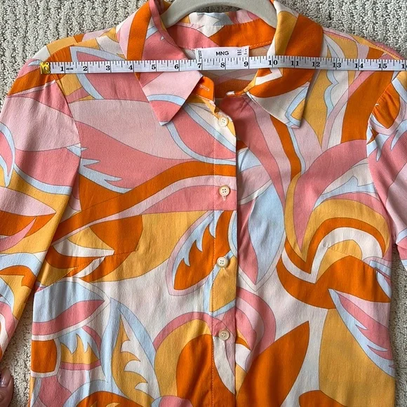 MANGO Matching Set Bralette Crop Top and Button Down Blouse S - Picture 10 of 13